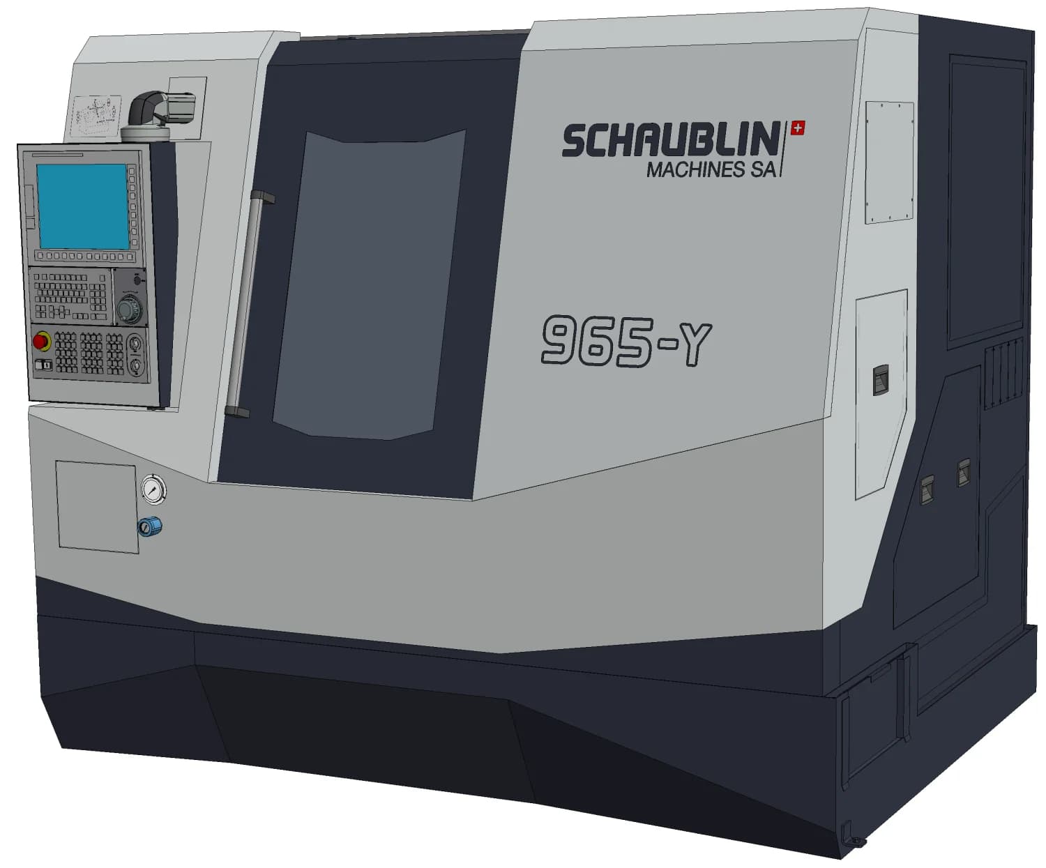Schaublin 965-Y-Mi-CNC - крупный токарный центр с интегрированным мотором