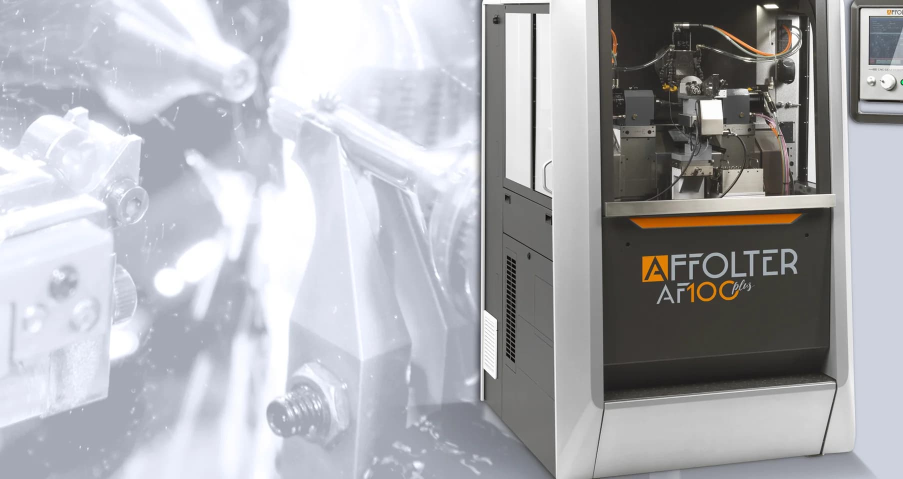Affolter AF100 Plus — 8-осевой CNC зубофрезерный станок для колёс до ø36 мм