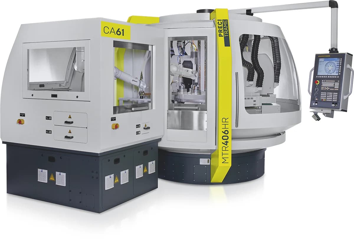 Precitrame MTR406HR — роторная трансферная машина High Rigidity с шпиндельными блоками UH200-3