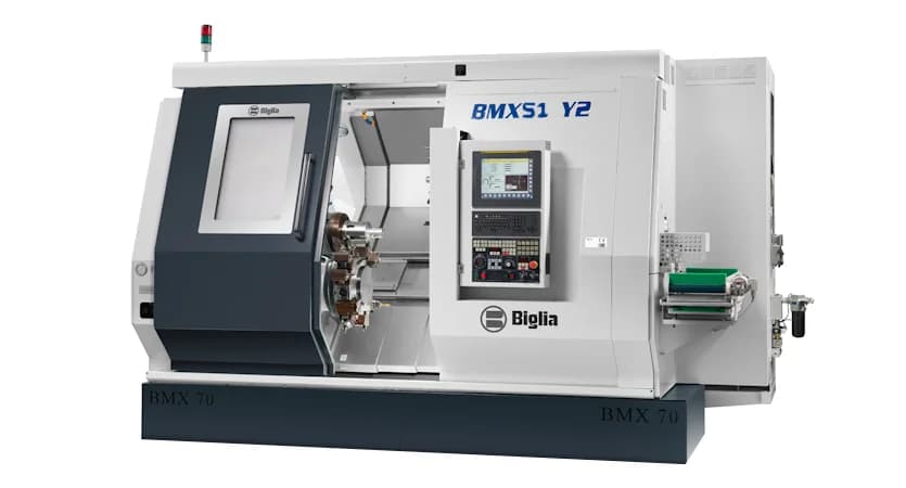 Biglia BMX51-Y2 — многоосевой CNC токарный автомат 4-го поколения Quattro с двумя шпинделями и турелями прямого привода