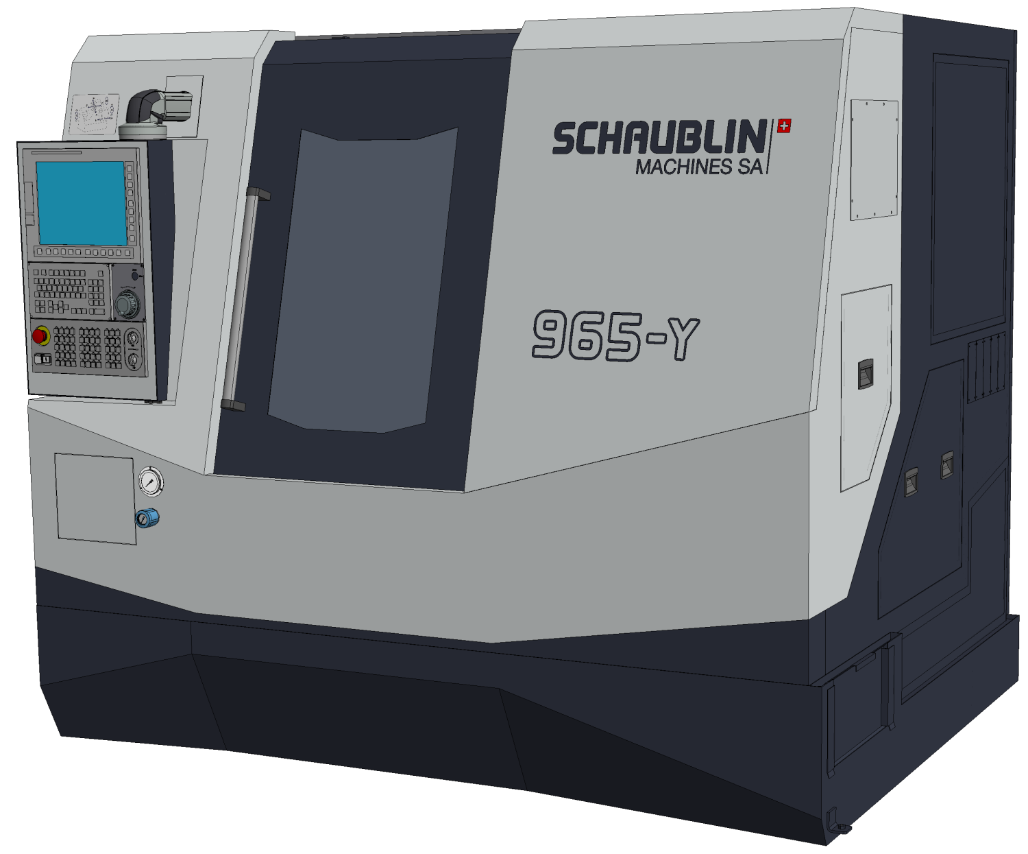 Schaublin 965-Y-Mi-CNC - крупный токарный центр с интегрированным мотором