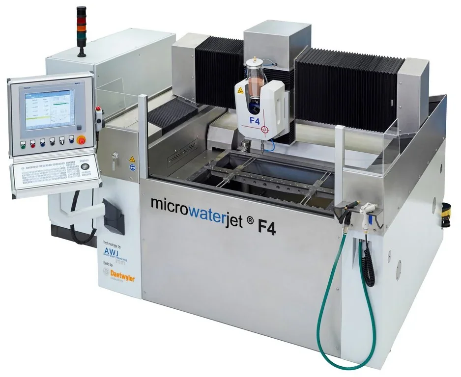 Daetwyler microwaterjet F4 - компактная система micro water jet резки