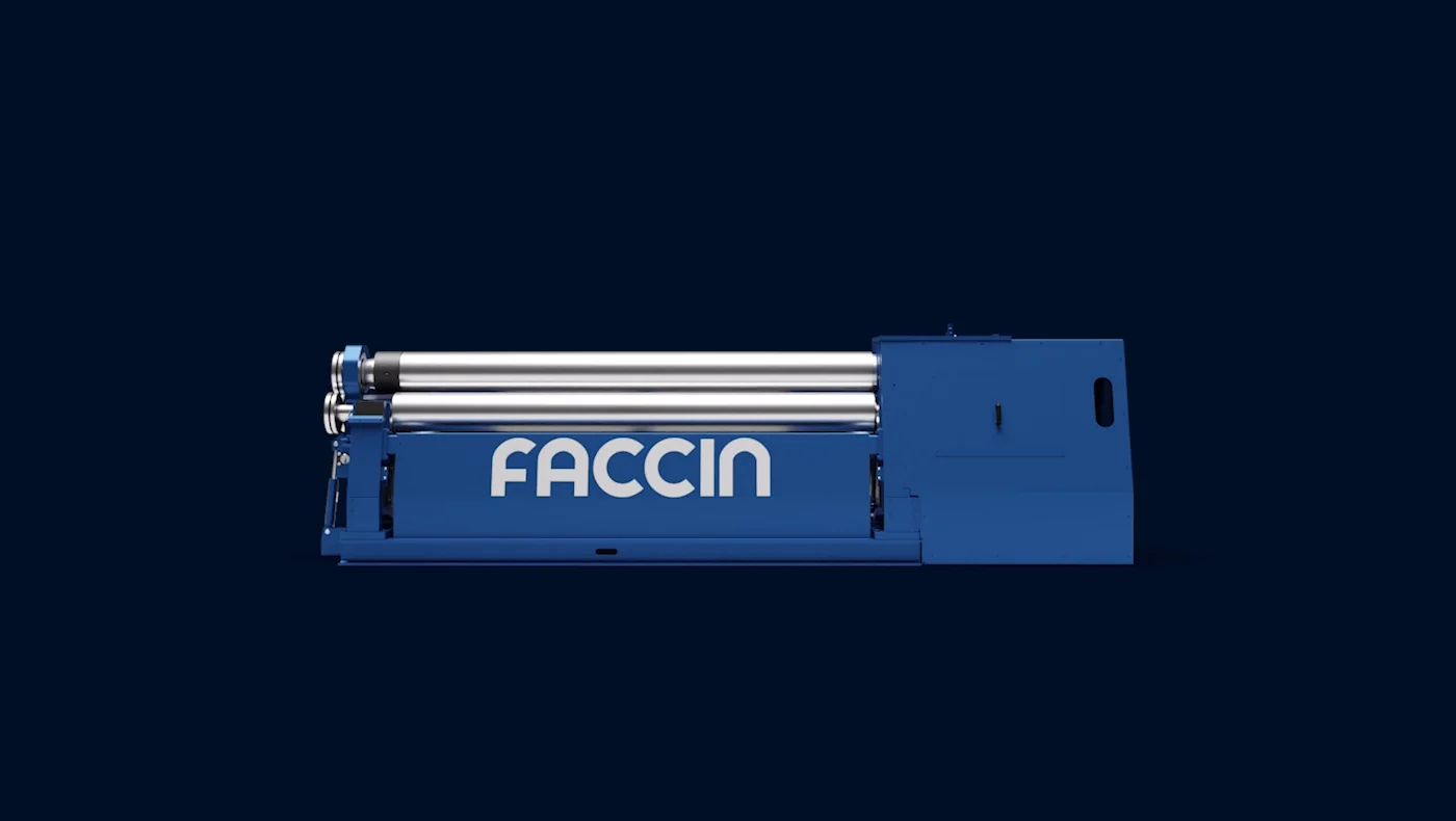 Faccin 3HEL - официальная 3-валковая гидравлическая вальцовочная машина с линейными направляющими