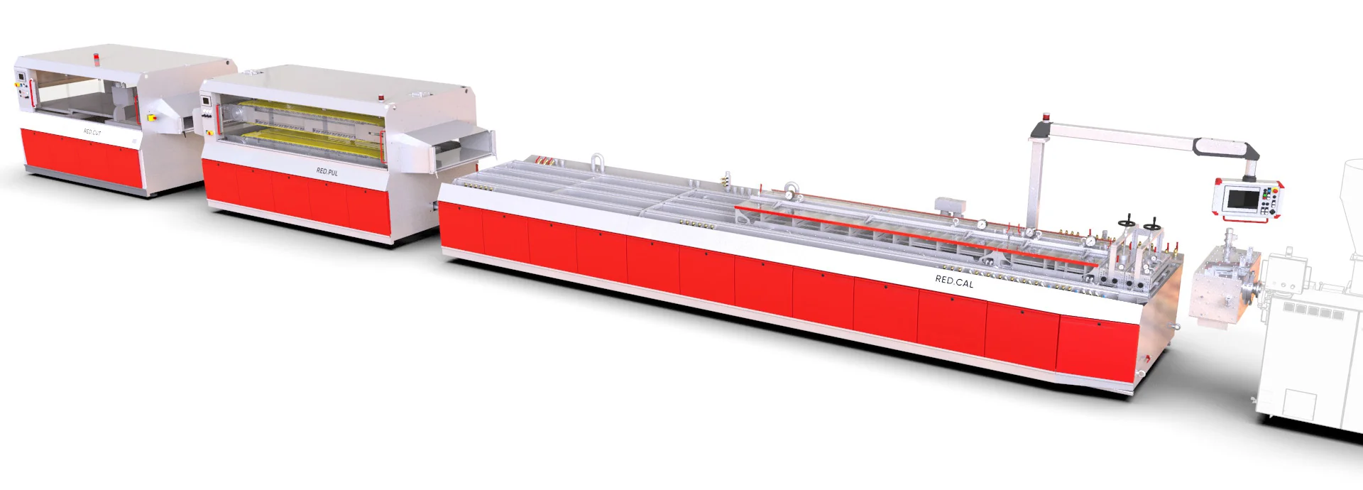 GREINER / EXELLIQ RED.LINE wide - official GREINER / EXELLIQ product image for wide profile extrusion line
