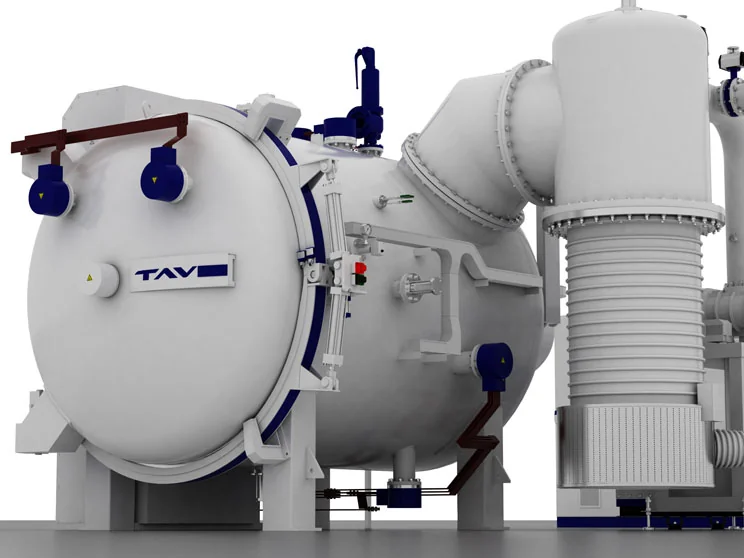 TAV H12 - горизонтальная вакуумная печь с распашной дверью для серийной термообработки ответственных деталей