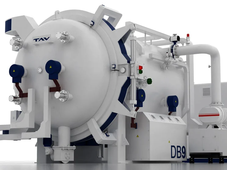 T.A.V. Horizontal Vacuum Furnaces Hinged Door - официальная вакуумная печь для каталога CNC Metal