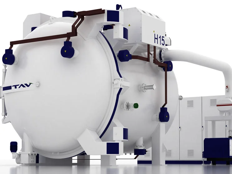 TAV H15 - горизонтальная вакуумная печь с распашной дверью для серийной термообработки крупных узлов