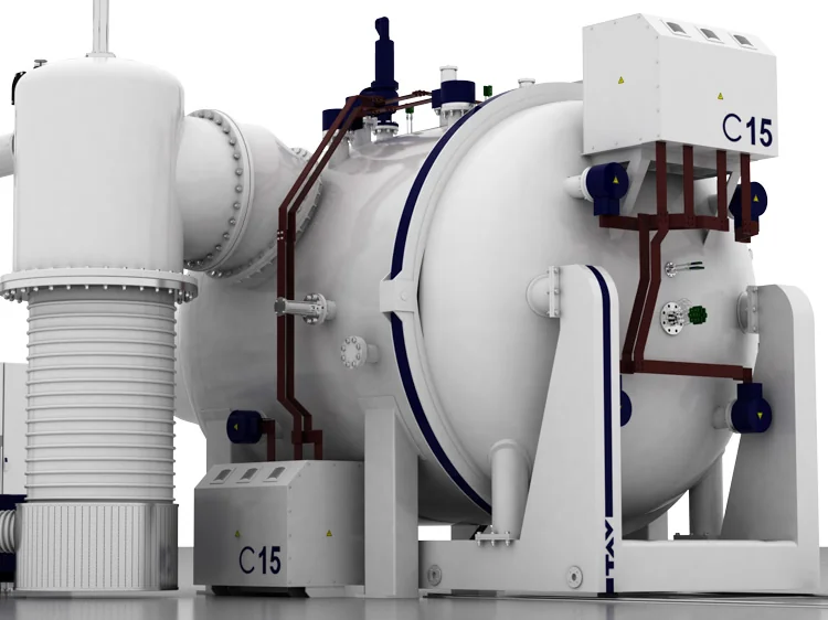TAV C15 - горизонтальная вакуумная печь с выкатным подом для тяжёлых и плотных загрузок