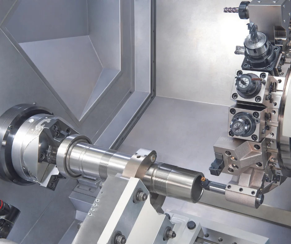 Biglia B1250 — тяжёлый CNC токарный центр для длинных валов с подвижным люнетом и 16-позиционной турелью прямого привода