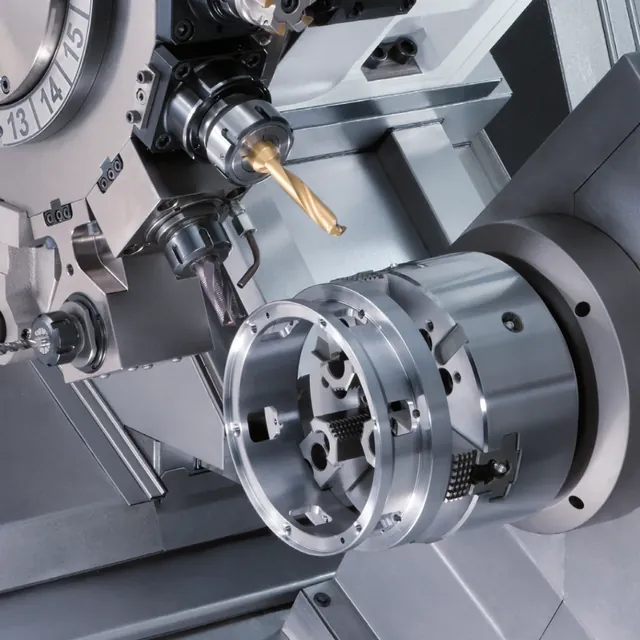 Biglia B750 - тяжёлый многофункциональный CNC токарный центр с 16-позиционной турелью прямого привода для деталей до ø552 мм