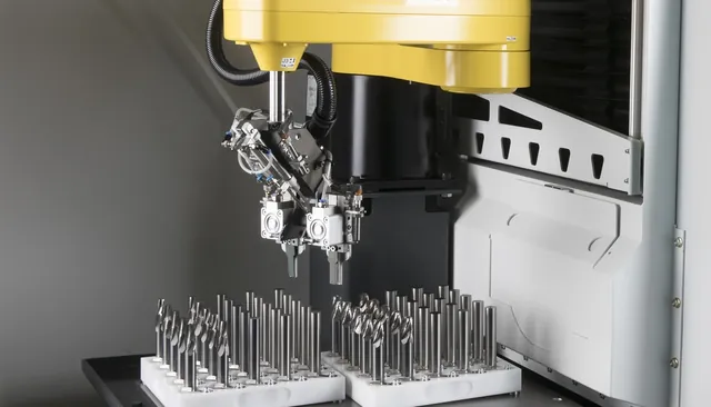 Schneeberger Workpiece Loader - SCARA-робот Fanuc для автоматической загрузки заточного станка