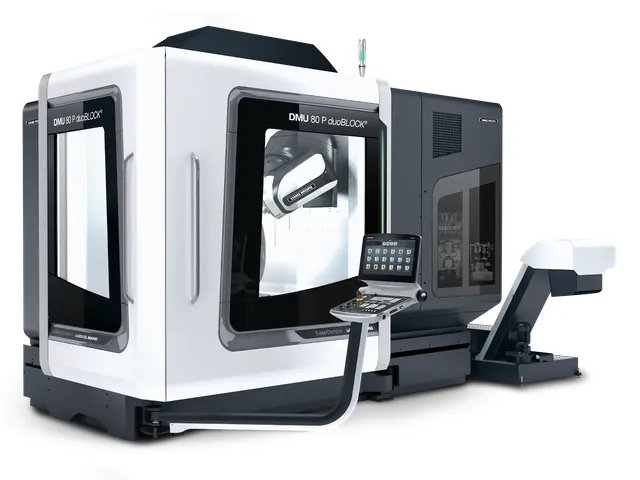 5-осевой обрабатывающий центр DMG MORI DMU 80 P (FD) duoBLOCK с платформой duoBLOCK и столом FD - общий вид