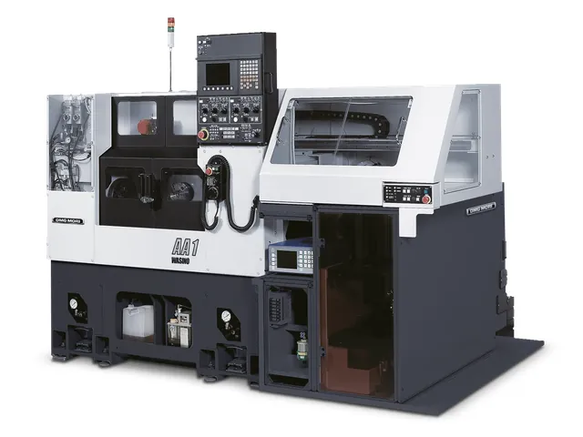 Gang-tool токарный центр DMG MORI WASINO AA-1 с двумя шпинделями и двумя суппортами