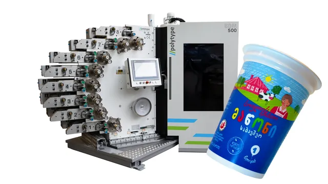 POLYTYPE BDM 930 машина сухого офсета для круглых ведер