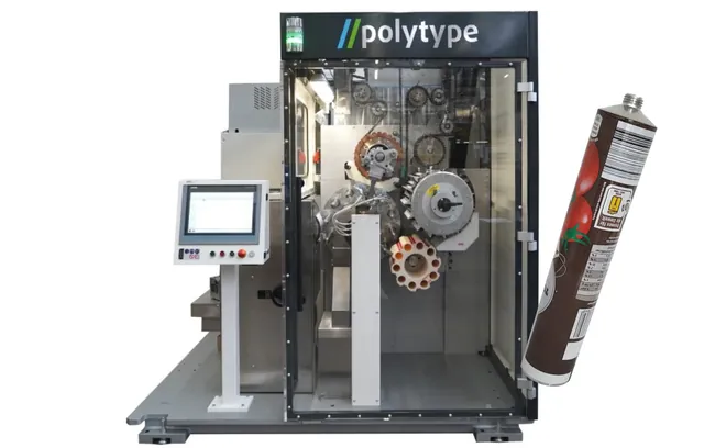 POLYTYPE AC 170 компактная лакировальная машина для алюминиевых туб и банок