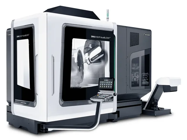 Тяжёлый 5-осевой обрабатывающий центр DMG MORI DMU 125 P duoBLOCK с прямым приводом стола - общий вид