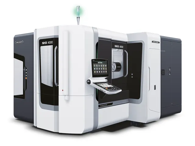 Компактный горизонтальный обрабатывающий центр DMG MORI NHX 4000 с паллетой 400×400 мм - общий вид